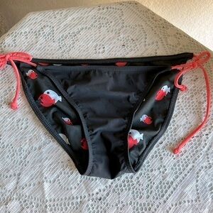 Marc by Marc Jacobs swimwear black fish print tie sides bikini bottoms small